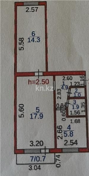 Продажа 2-комнатной квартиры, 47 м², ул. Сатыбалдина, дом  11 - Продажа квартир в Караганде фото 2 из 12
