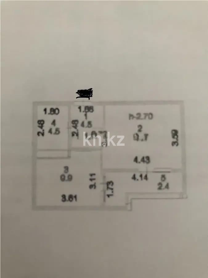 Продажа 1-комнатной квартиры, 37 м², ул. Бейбарыс Султан, дом  12 - Продажа квартир в новостройках Астаны с фото фото 5 из 5