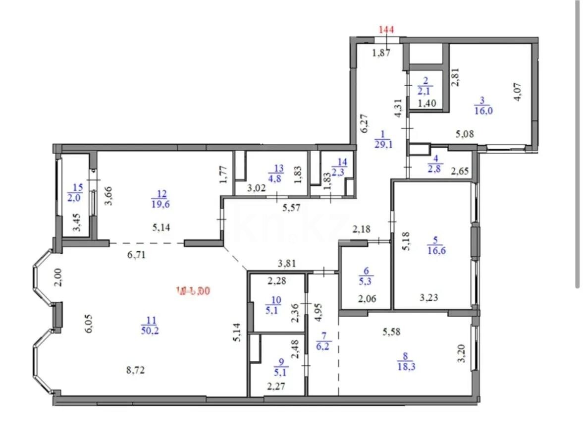 Продажа 4-комнатной квартиры, 185.5 м² в Астане - фото 4