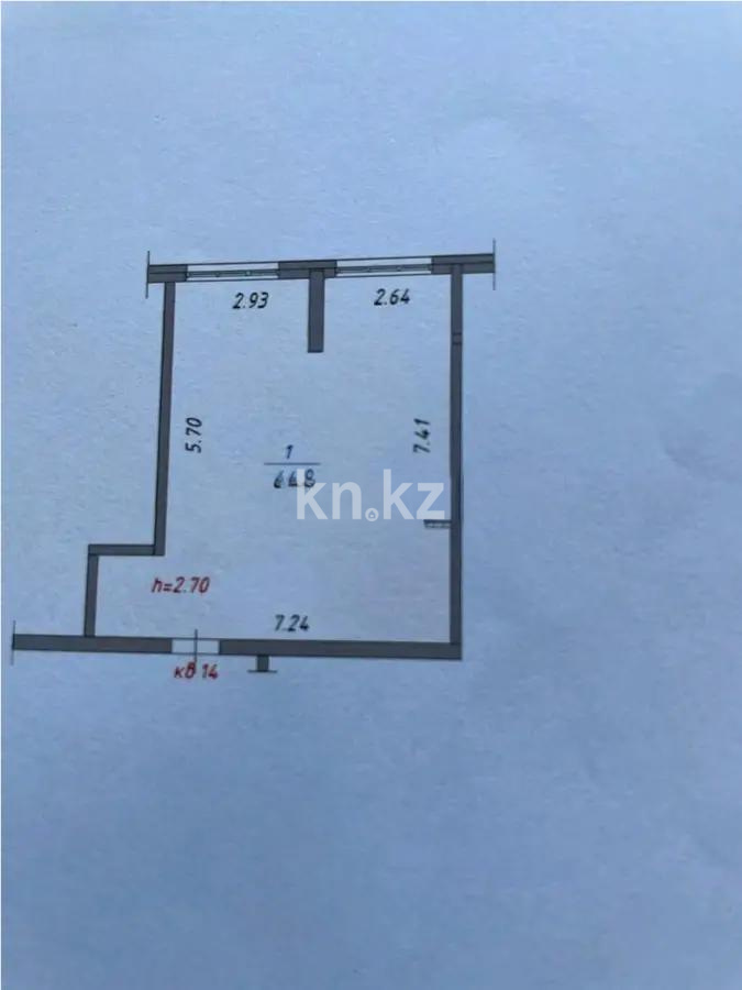 Продажа 2-комнатной квартиры, 44.9 м², ул. Муратбаева, дом  14 - Продажа квартир в Алматы фото 1 из 1