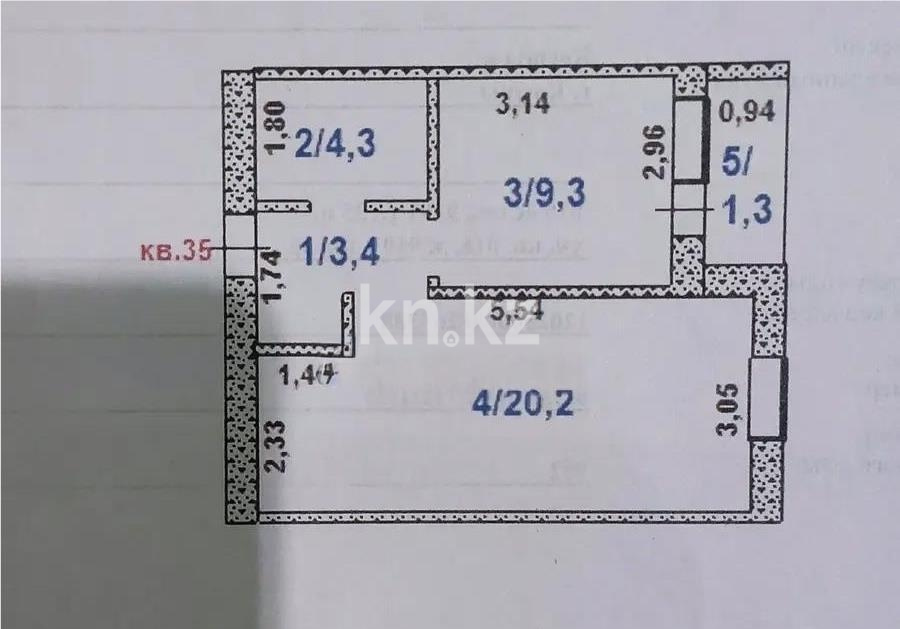 Продажа 1-комнатной квартиры, 38.5 м² в Астане - фото 3
