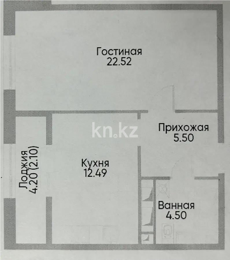 Продажа 1-комнатной квартиры, 47.2 м², ул. Жандосова, дом  108/1 - Продажа  однокомнатных квартир в Алматы с фото фото 4 из 4