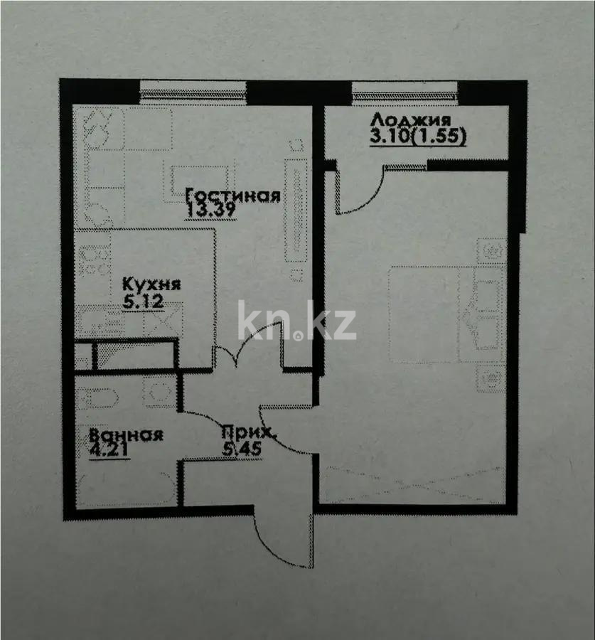 Продажа 2-комнатной квартиры, 50 м² в Алматы