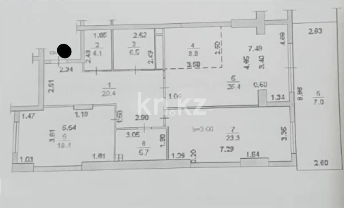 Продажа 3-комнатной квартиры, 120 м², пр. Гагарина, дом  277/7 - Продажа квартир в Алматы фото 1 из 1