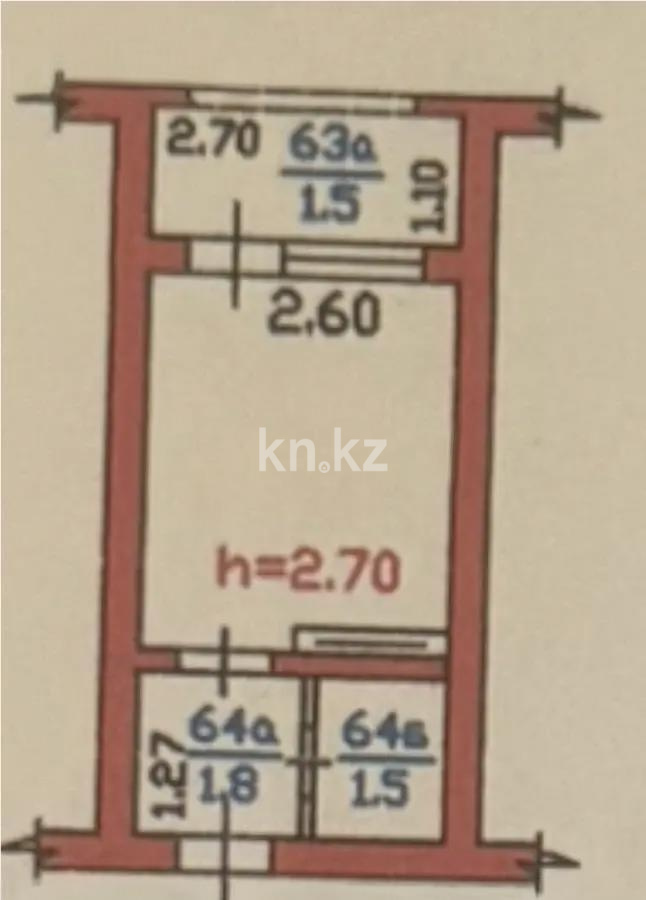 Продажа 1-комнатной квартиры, 13 м² - Продажа квартир-студий в Алматы фото 1 из 1