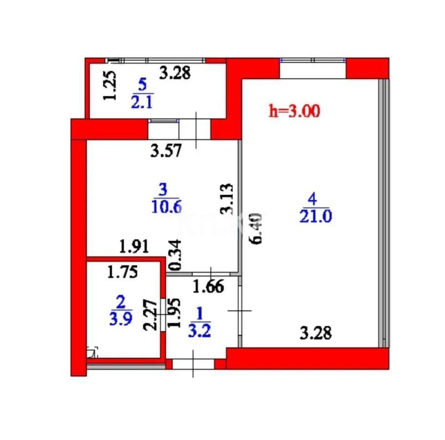 Продажа 2-комнатной квартиры, 41 м², ул. Рыскулова, дом  16а - Продажа квартир в Астане фото 4 из 4