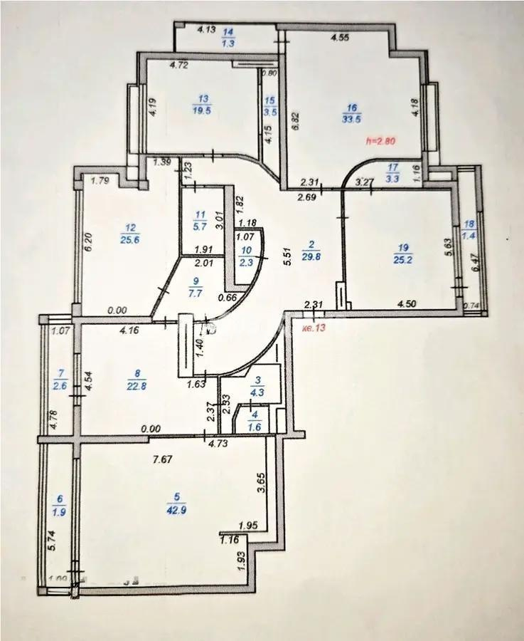 Продажа 5-комнатной квартиры, 234 м², ул. Санаторная, дом  18 - Продажа квартир в Алматы без посредников с фото фото 1 из 1