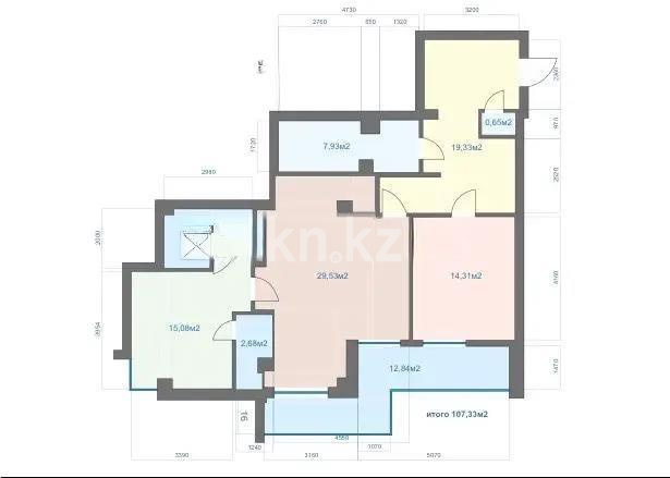 Продажа 3-комнатной квартиры, 100 м², пр. Момышулы, дом  2 - Продажа  трехкомнатных квартир в Астане без посредников фото 7 из 7