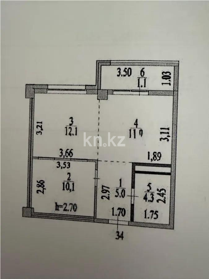 Продажа 2-комнатной квартиры, 44 м² в Астане - фото 11