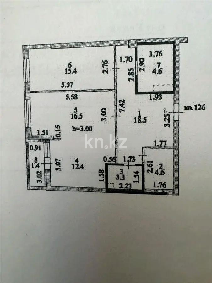 Продажа 3-комнатной квартиры, 77 м² в Астане