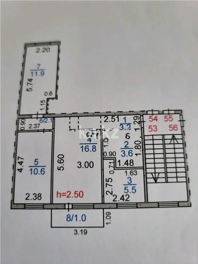 Продажа 3-комнатной квартиры, 52 м² - Продажа квартир от собственников в Караганде фото 6 из 6