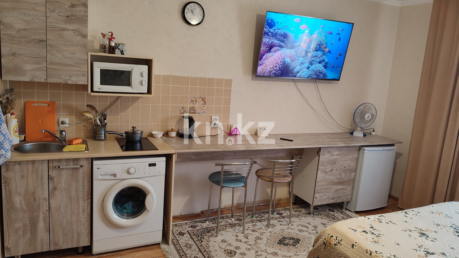 Аренда 1-комнатной квартиры посуточно, 22 м², ул. Отырар, дом  2 - Кенесары. Абая. Республики. - Аренда квартир посуточно в Астане с фото фото 3 из 4