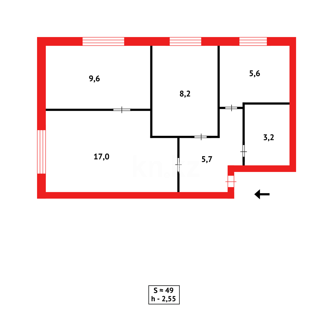 Продажа 3-комнатной квартиры, 50 м² в Караганде - фото 10