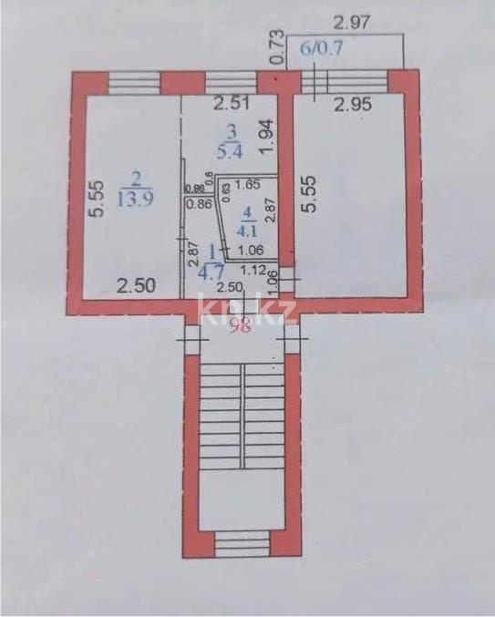 Продажа 2-комнатной квартиры, 45 м² - Продажа двухкомнатных квартир в Караганде фото 5 из 5