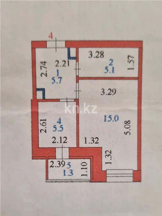 Продажа 1-комнатной квартиры, 32.6 м², ул. Карасай батыра, дом  22б - Продажа  однокомнатных квартир в Астане без посредников с фото фото 4 из 4