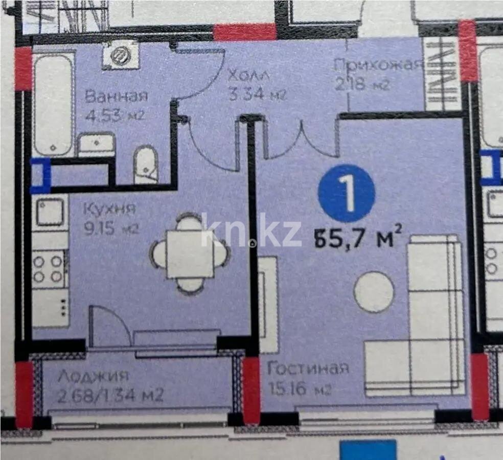 Продажа 1-комнатной квартиры, 36 м² в Астане - фото 5