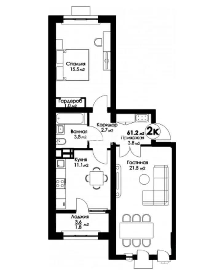 Продажа 2-комнатной квартиры, 64 м² - Продажа квартир от собственников в Алматы - страница 52 фото 4 из 4