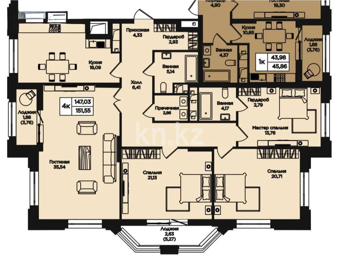 Продажа 4-комнатной квартиры, 151 м² - Продажа недвижимости в Казахстане - страница 24 фото 1 из 1