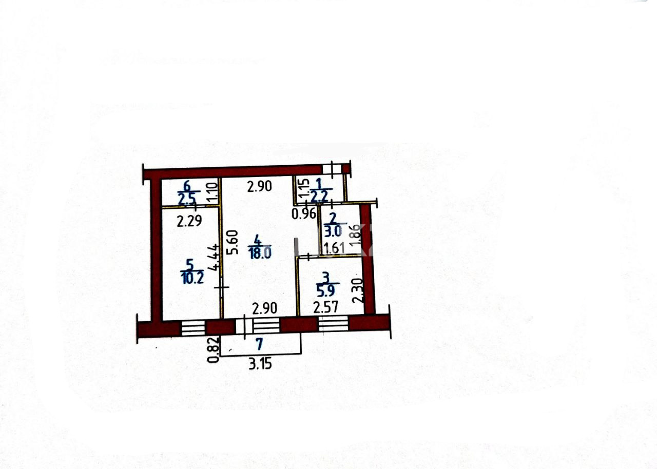 Продажа 2-комнатной квартиры, 43 м², ул. Потанина, дом  13 - Продажа  двухкомнатных квартир в Усть-Каменогорске фото 8 из 10