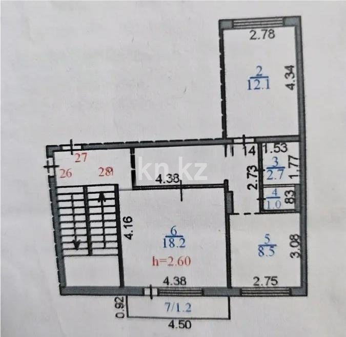 Продажа 2-комнатной квартиры, 54 м² - Продажа квартир от собственников в Караганде фото 6 из 6