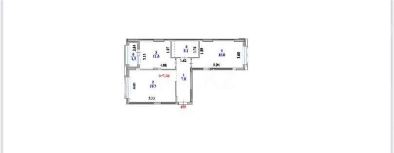 Продажа 2-комнатной квартиры, 62 м² в Астане