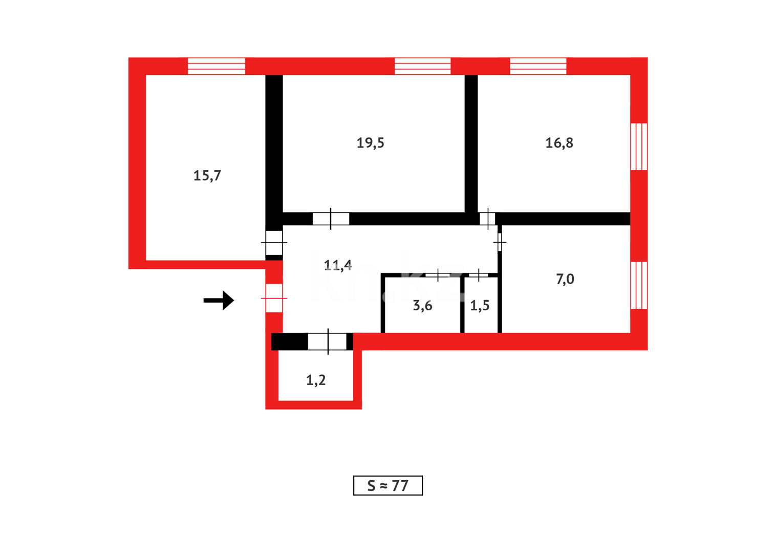 Продажа 3-комнатной квартиры, 76.7 м², ул. Победы, дом  40а - Продажа квартир в Сарани фото 13 из 13