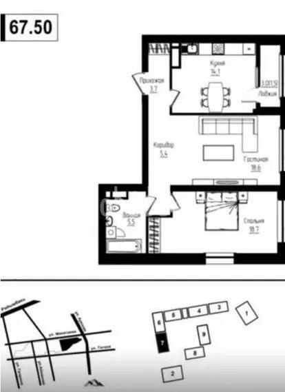 Продажа 2-комнатной квартиры, 68 м² - Продажа квартир в Алматы - страница 13 фото 1 из 1