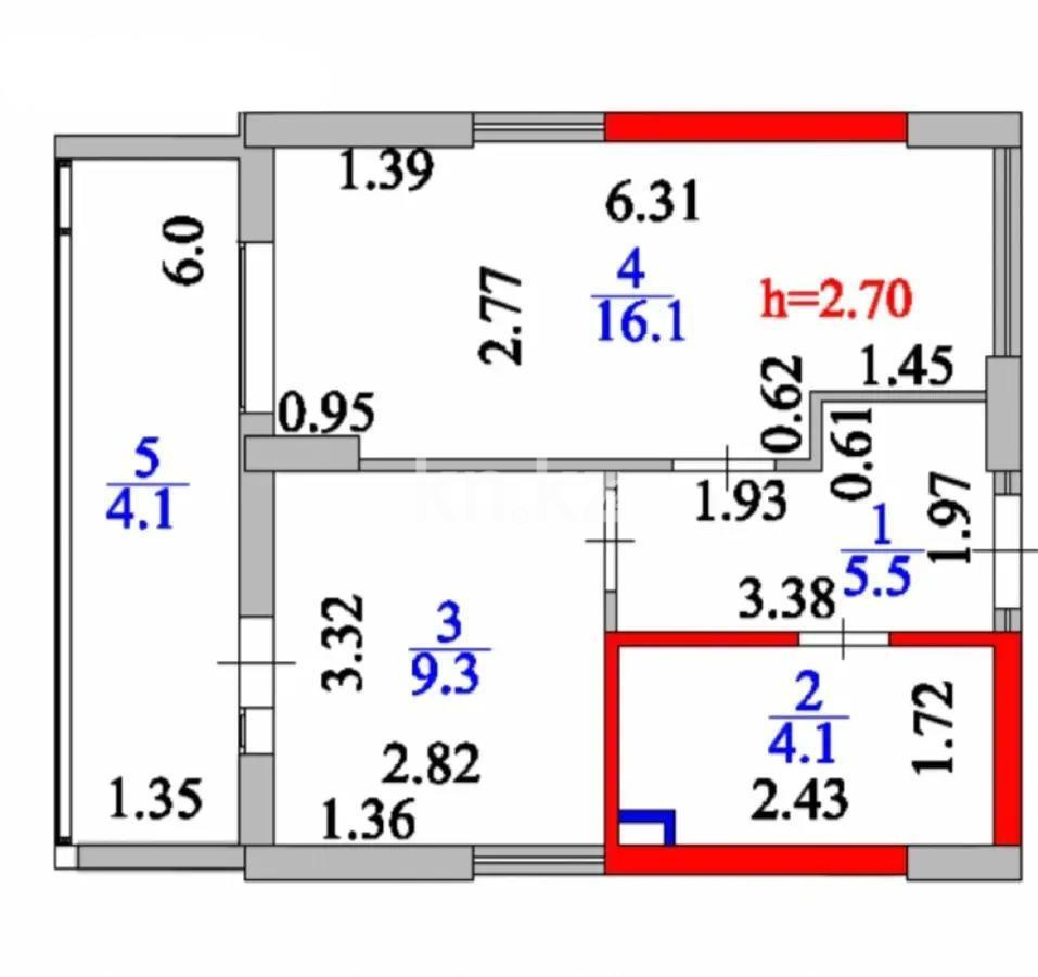 Продажа 1-комнатной квартиры, 39.1 м², ул. Косшыгулулы, дом  4 - Продажа  однокомнатных квартир в новостройках Астаны с фото фото 6 из 6