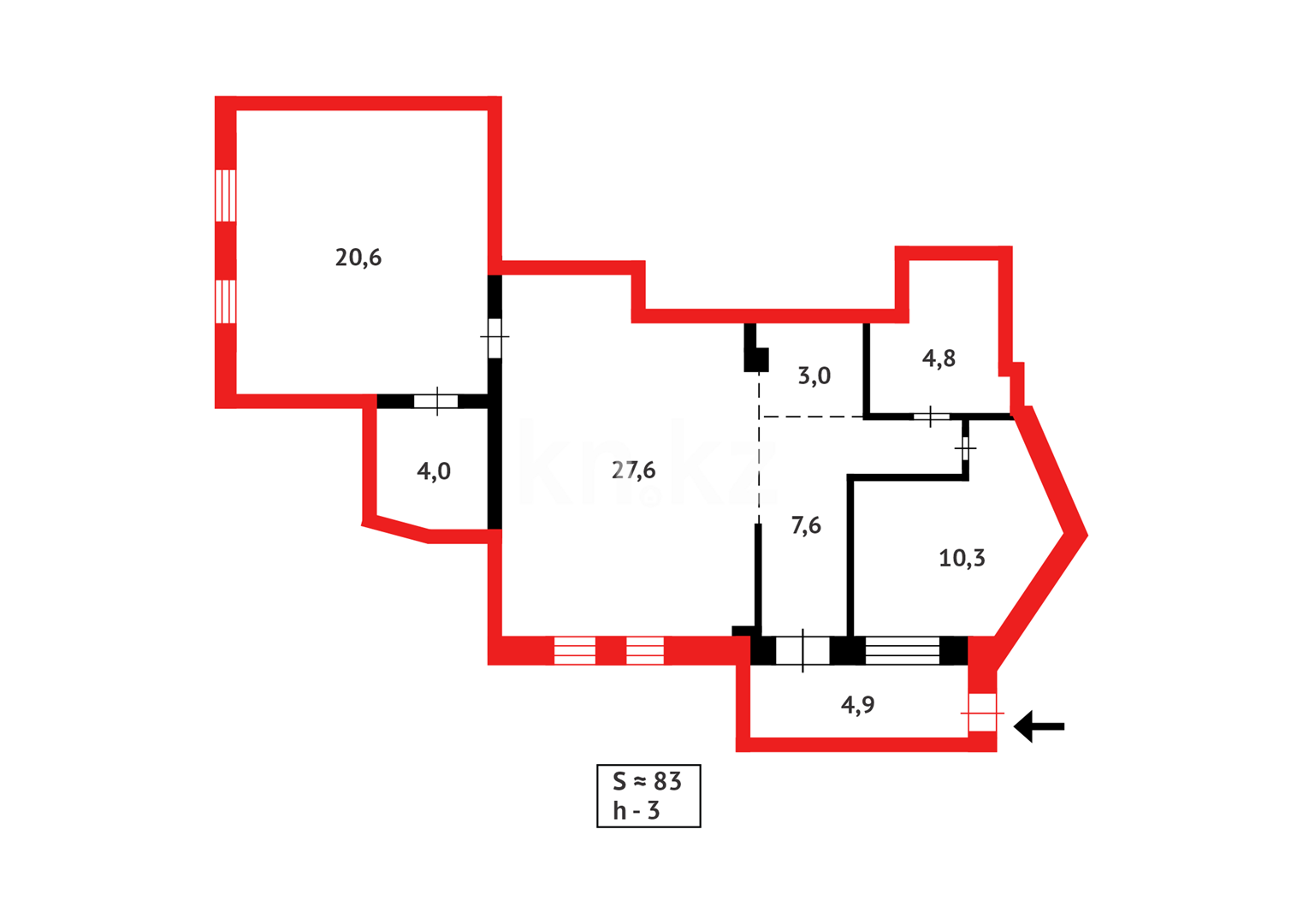 Продажа 3-комнатной квартиры, 85 м² - Аренда квартир помесячно в Атырау фото 8 из 8
