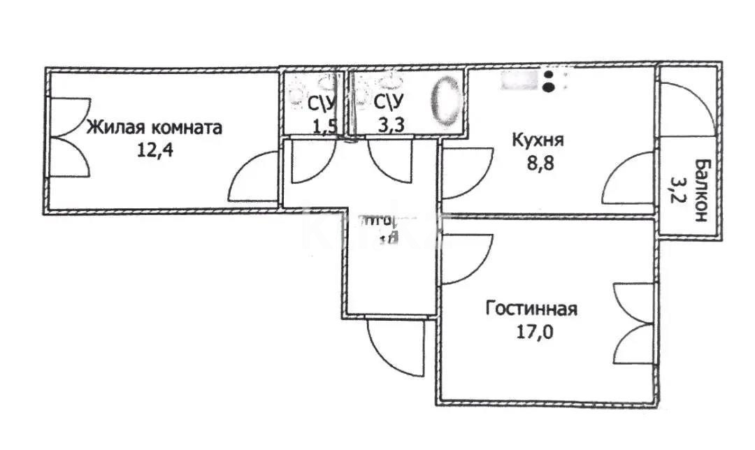 Продажа 2-комнатной квартиры, 54 м² - Продажа двухкомнатных квартир от собственников в Астане - страница 3 фото 3 из 3