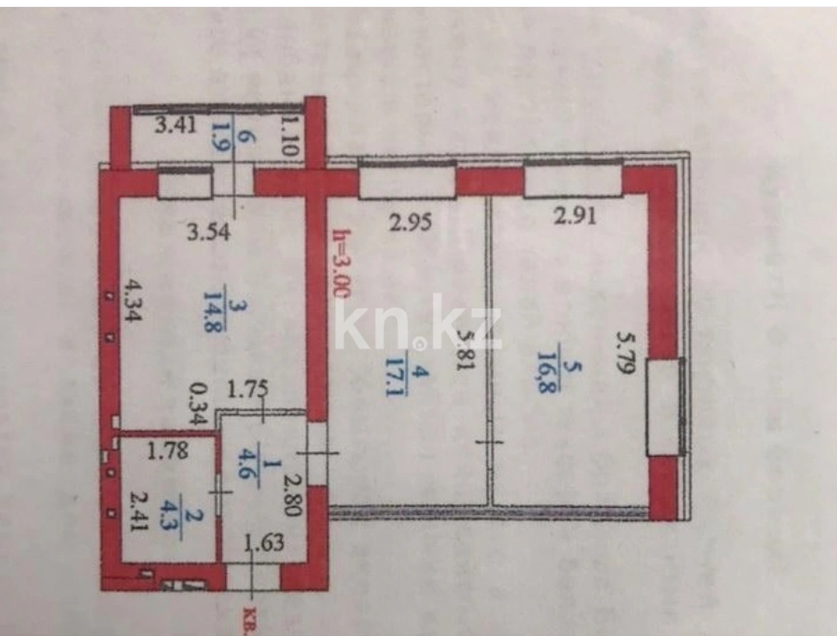 Продажа 2-комнатной квартиры, 59.5 м² - Продажа двухкомнатных квартир в р-не Нура Астаны фото 1 из 10