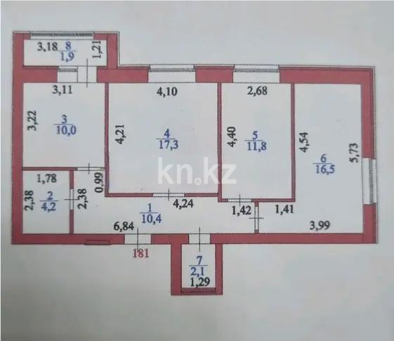 Продажа 3-комнатной квартиры, 75 м² - Недвижимость в Казахстане - страница 3 фото 6 из 6