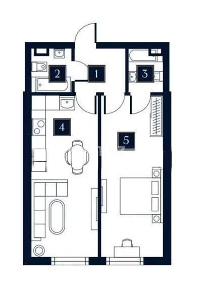 Продажа 2-комнатной квартиры, 60 м² в Алматы