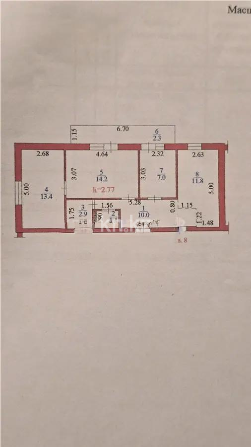 Продажа 3-комнатной квартиры, 62.7 м², ул. Рыскулова, дом  86 - Продажа  трехкомнатных квартир в Алматы фото 3 из 3