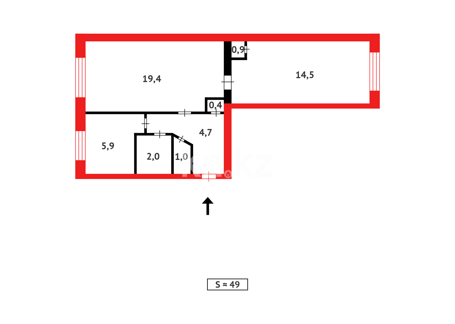 Продажа 2-комнатной квартиры, 48.8 м² - Продажа двухкомнатных квартир в р-не Алматы Астаны - страница 2 фото 12 из 12