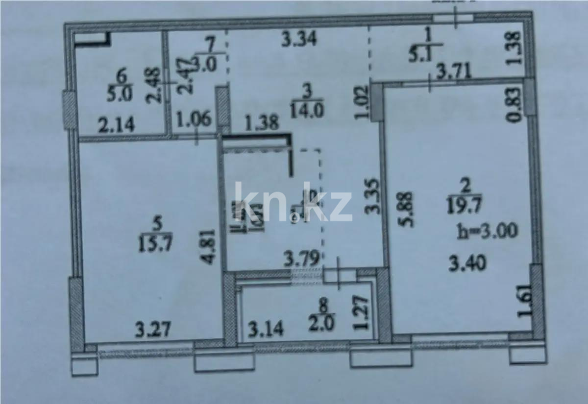 Продажа 3-комнатной квартиры, 70.5 м², ул. Керей, Жанибек хандар, дом  42 - Продажа  трехкомнатных квартир в Астане с фото фото 4 из 4