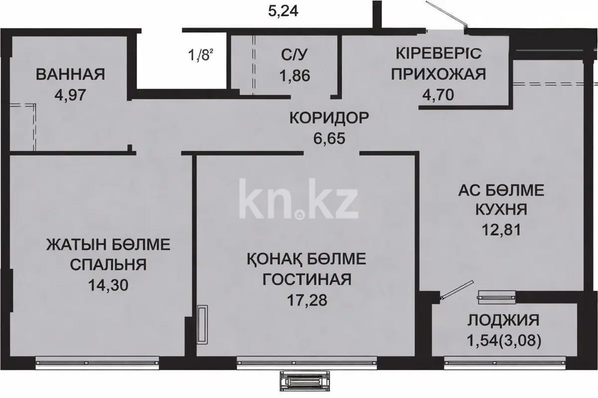 Продажа 2-комнатной квартиры, 64.11 м² в Астане - фото 3