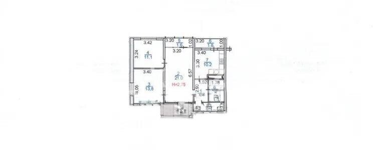 Продажа 3-комнатной квартиры, 67.9 м² в Алматы - фото 3
