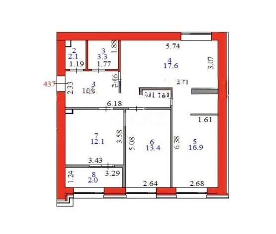 Продажа 3-комнатной квартиры, 78.2 м² - Продажа трехкомнатных квартир в Астане - страница 46 фото 1 из 1