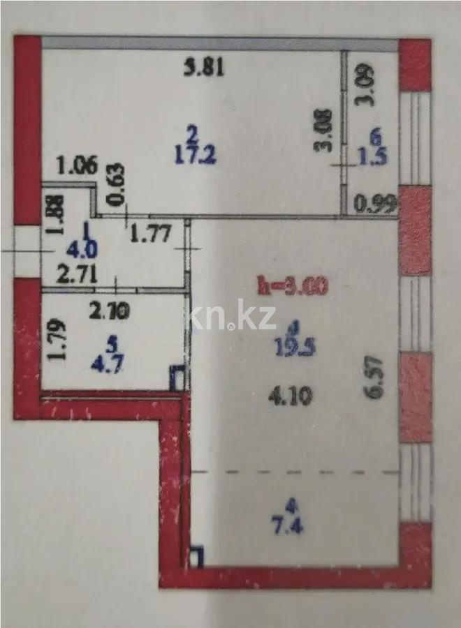 Продажа 2-комнатной квартиры, 54.3 м², ул. Нажимеденова, дом  30/1 - Продажа  двухкомнатных квартир в новостройках Астаны фото 1 из 1
