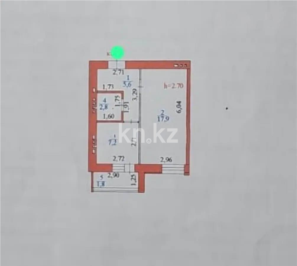Продажа 1-комнатной квартиры, 35.3 м², ул. Тулебаева, дом  25 - Продажа квартир в новостройках Астаны с фото фото 1 из 1