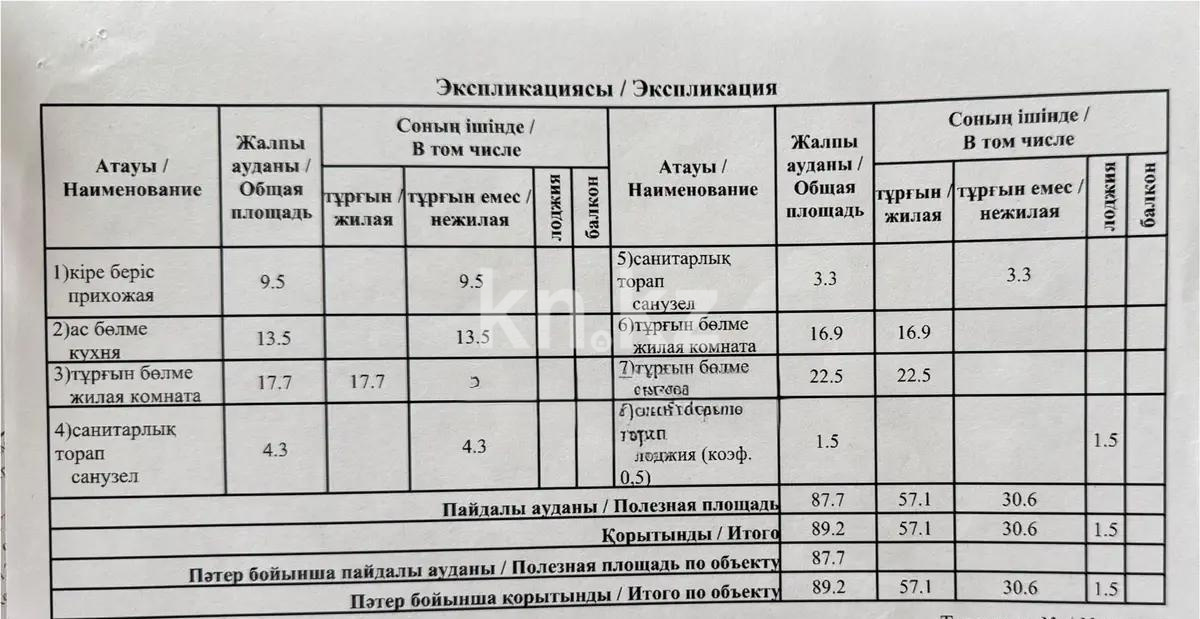 Продажа 3-комнатной квартиры, 89.2 м² в Астане - фото 2