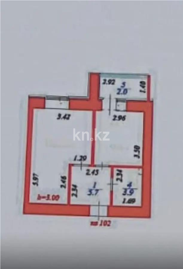 Продажа 1-комнатной квартиры, 39 м², ул. Айтматова, дом  45 стр - Продажа квартир в Казахстане фото 1 из 1