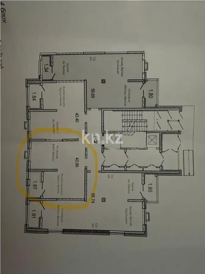 Продажа 1-комнатной квартиры, 43 м², ул. Жургенова, дом  19 - Продажа квартир в новостройках Астаны с фото фото 1 из 1