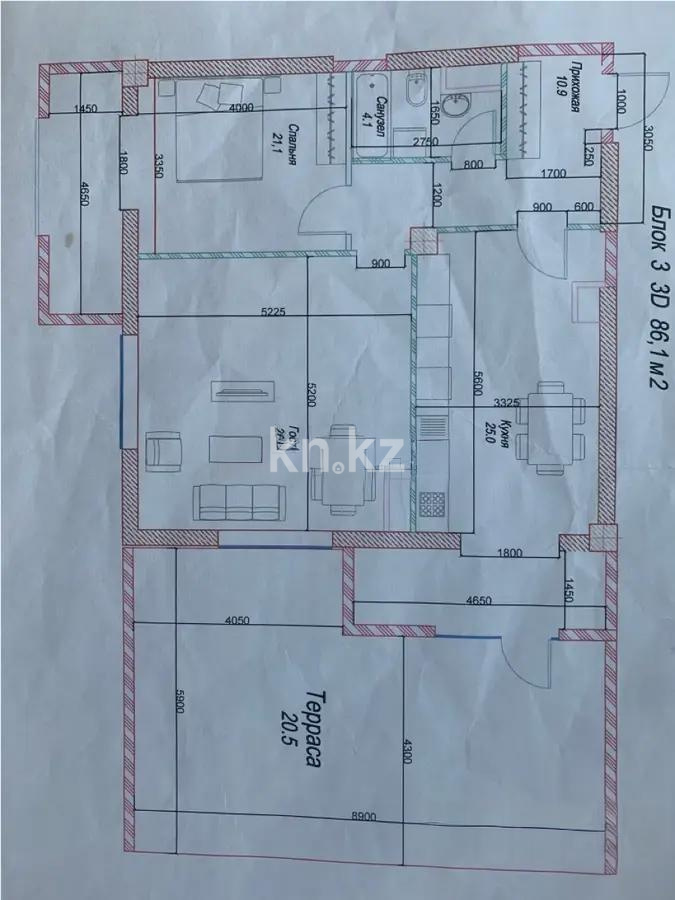 Продажа 2-комнатной квартиры, 96 м², ул. Толе би, дом  181 - Продажа квартир в Алматы фото 6 из 6