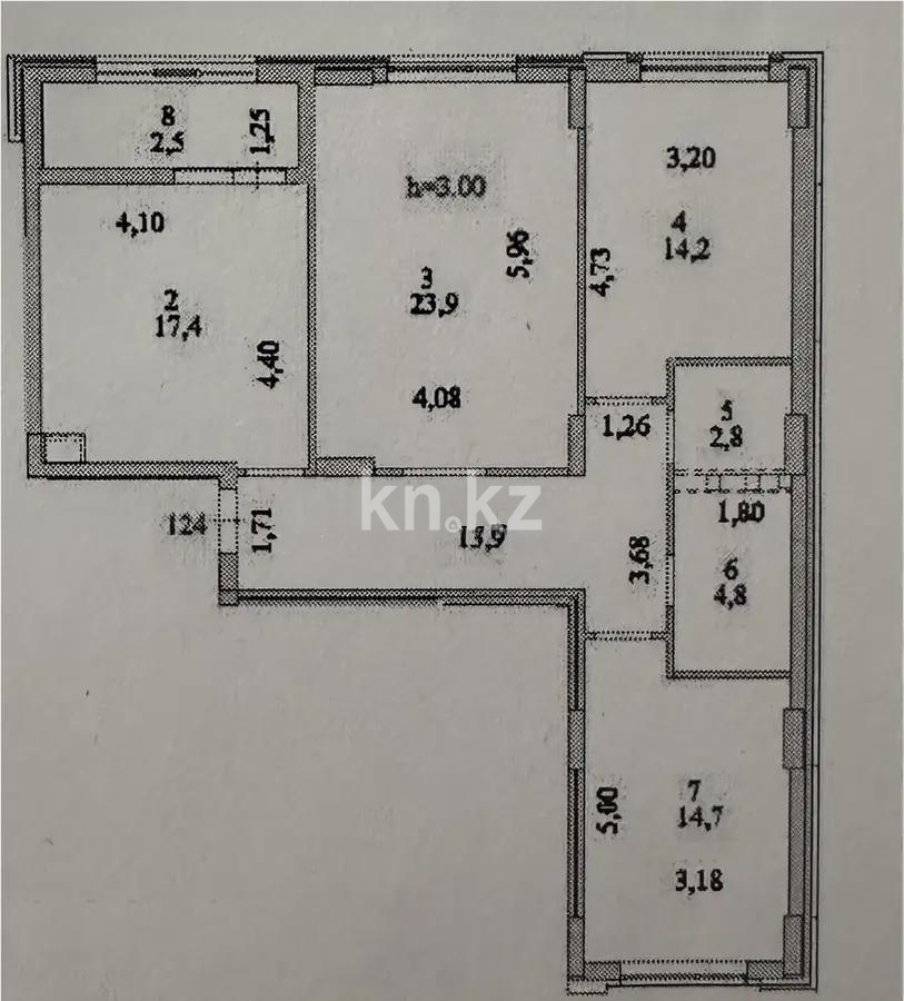 Продажа 3-комнатной квартиры, 94 м² в Астане