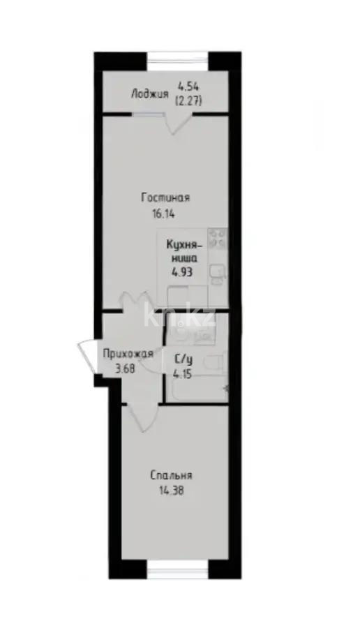Продажа 2-комнатной квартиры, 45 м², ул. Айтматова, дом  77 в Астане