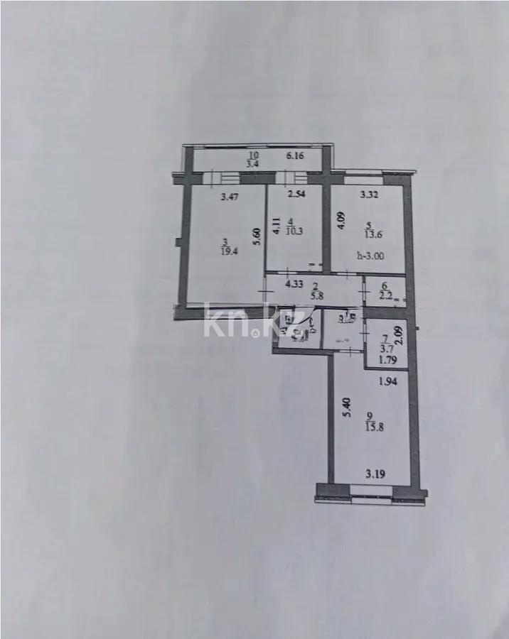 Продажа 3-комнатной квартиры, 80 м², пр. Кабанбай батыра, дом  57/2 - Продажа  трехкомнатных квартир в Астане фото 1 из 1