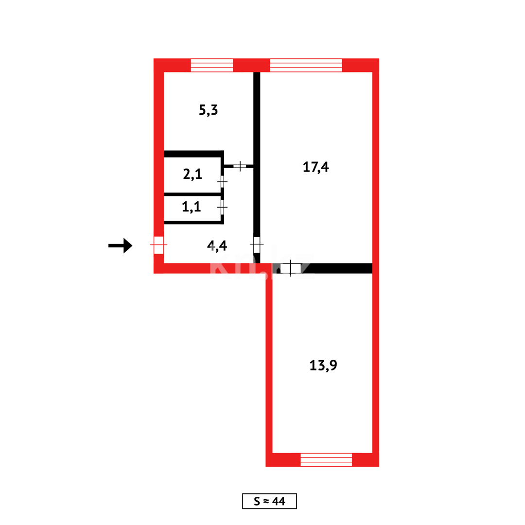 Продажа 2-комнатной квартиры, 43 м² в Абае - фото 6