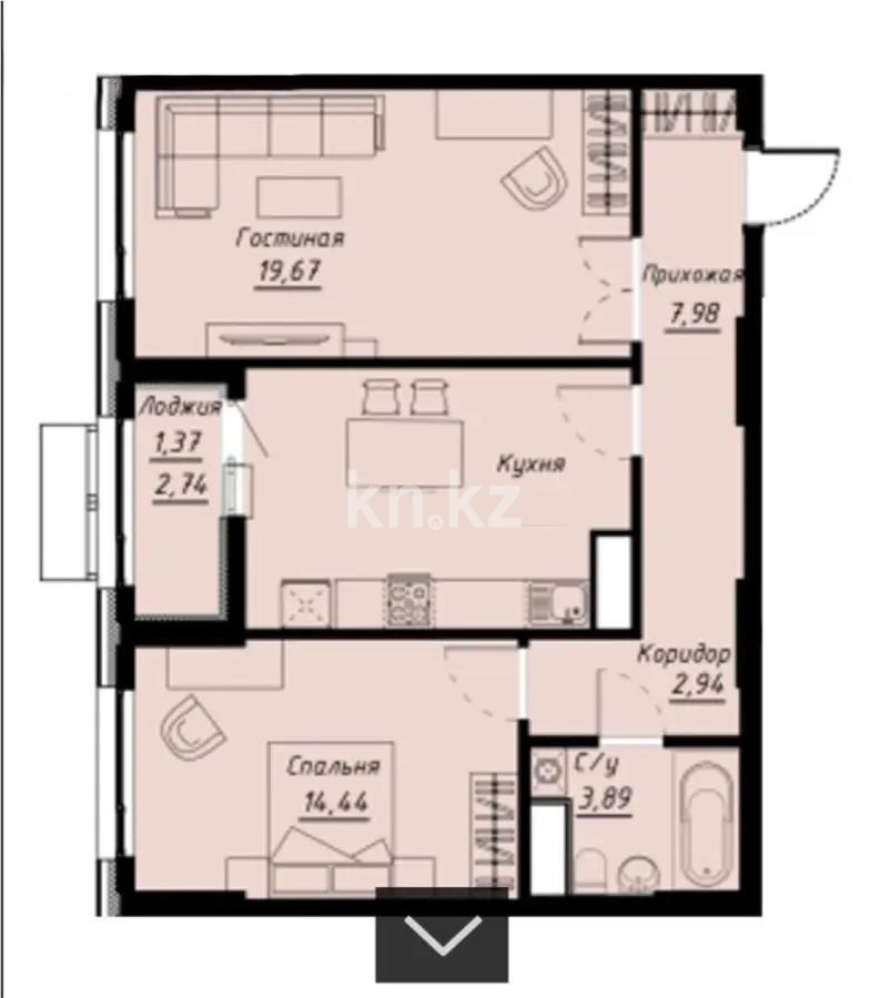 Продажа 2-комнатной квартиры, 66 м², ул. Е-430, дом  1 стр - Продажа квартир в новостройках Астаны без посредников фото 1 из 1